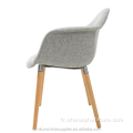 Fauteuil de salle à manger Eames en bois de hêtre avec rembourrage moderne